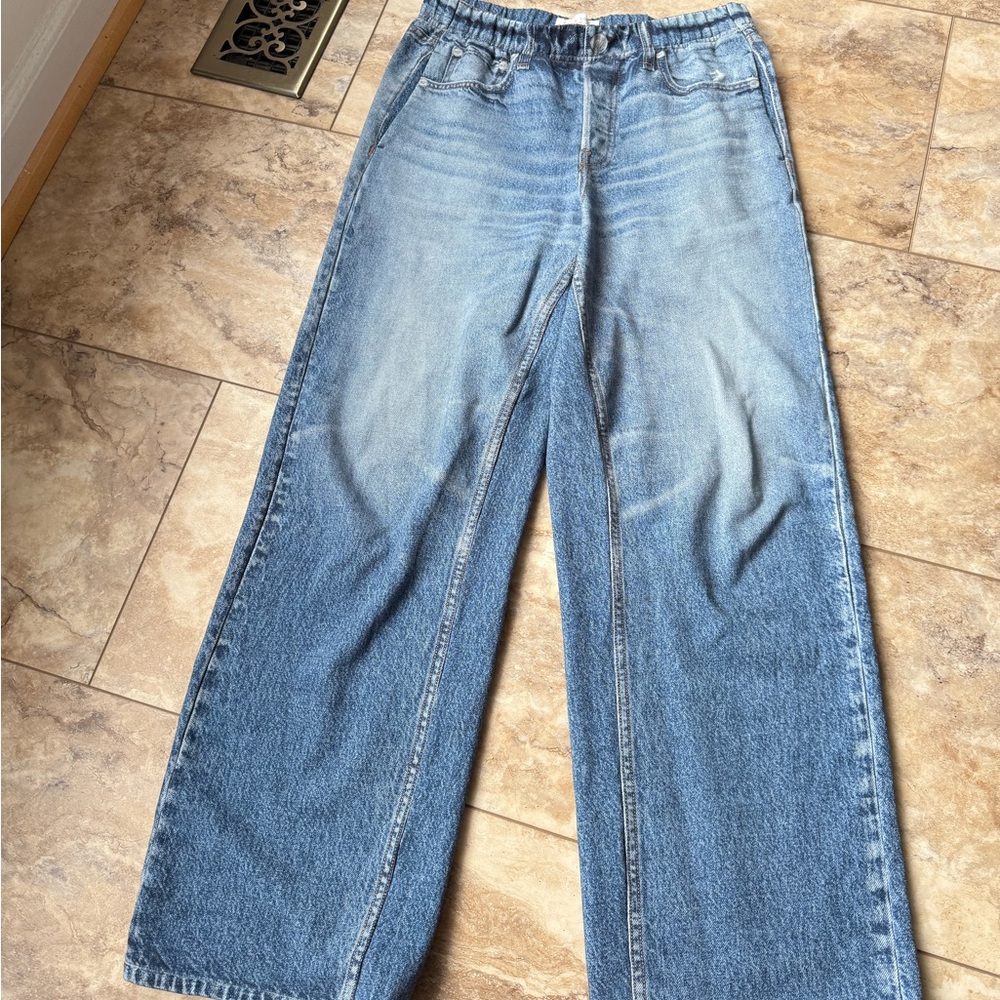 Rag & Bone Miramar Light Blue Wide Leg Flare Jeans